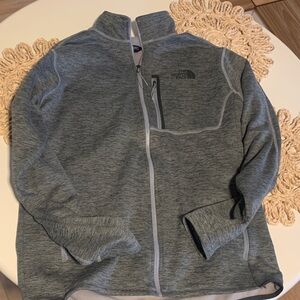The North Face Heather Gray Zip-Up Jacket Womens large